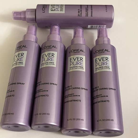 Lot of 5 L'Oreal Paris Ever Pure Sulfate-Free 21-In-1 Color Caring Spray 6.7 oz - Picture 1 of 3
